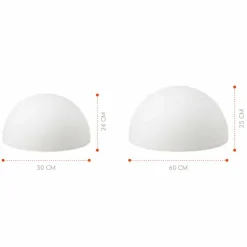 Lampada da Terra a Semisfera Attacco a Scelta 2 Misure Design Moderno - Semistar