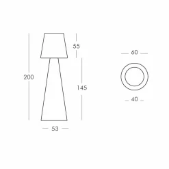Lampada da terra bianca di design Slide Pivot, fatta Italia
