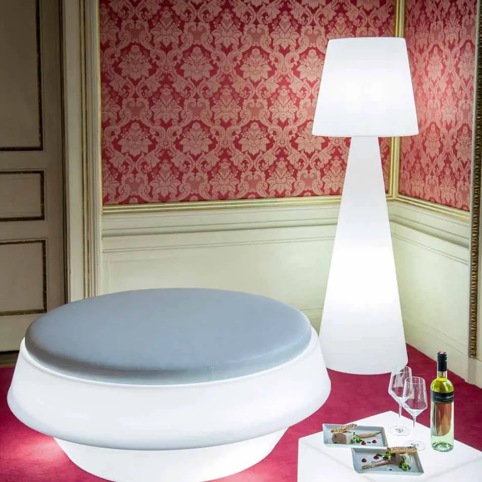 Lampada da terra bianca di design Slide Pivot, fatta Italia
