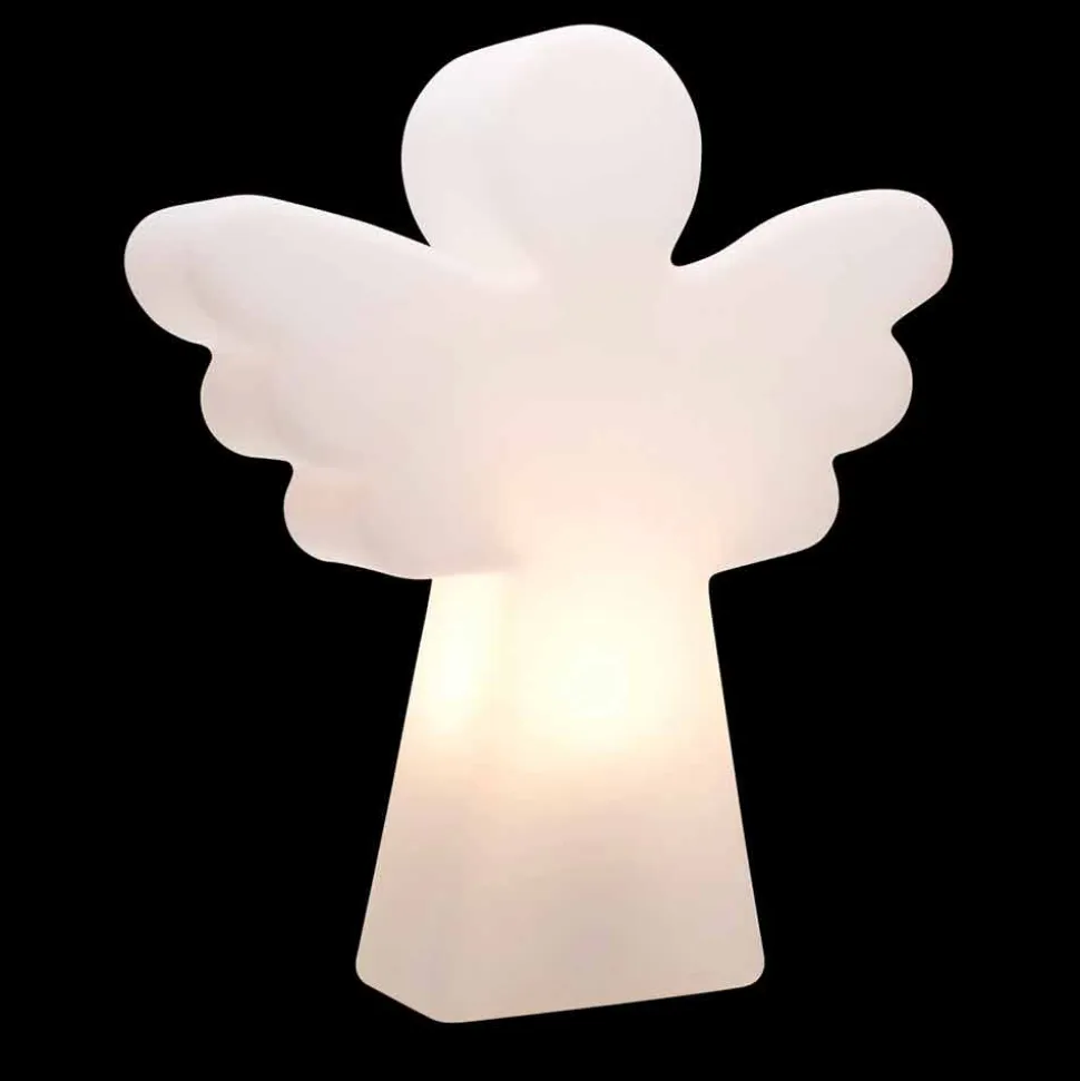 Lampada da Terra Bianca E27, Led o Solare Design ad Angelo Moderno - Angelostar