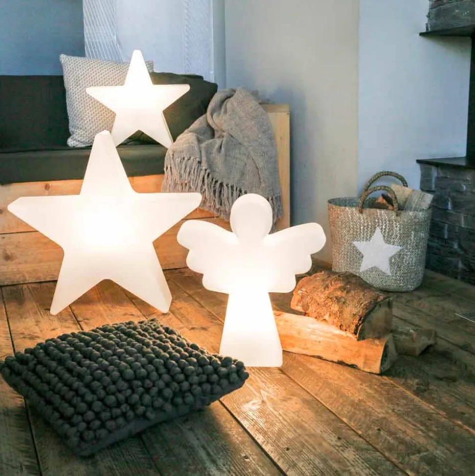 Lampada da Terra Bianca E27, Led o Solare Design ad Angelo Moderno - Angelostar