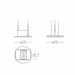 Lampada da Terra con LED Integrato in Metallo Laccato Made in Italy - Indra