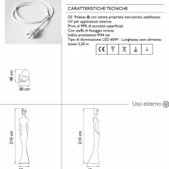 Lampada da Terra con Luce Led Design Moderno per Esterni - Penelope by Myyour