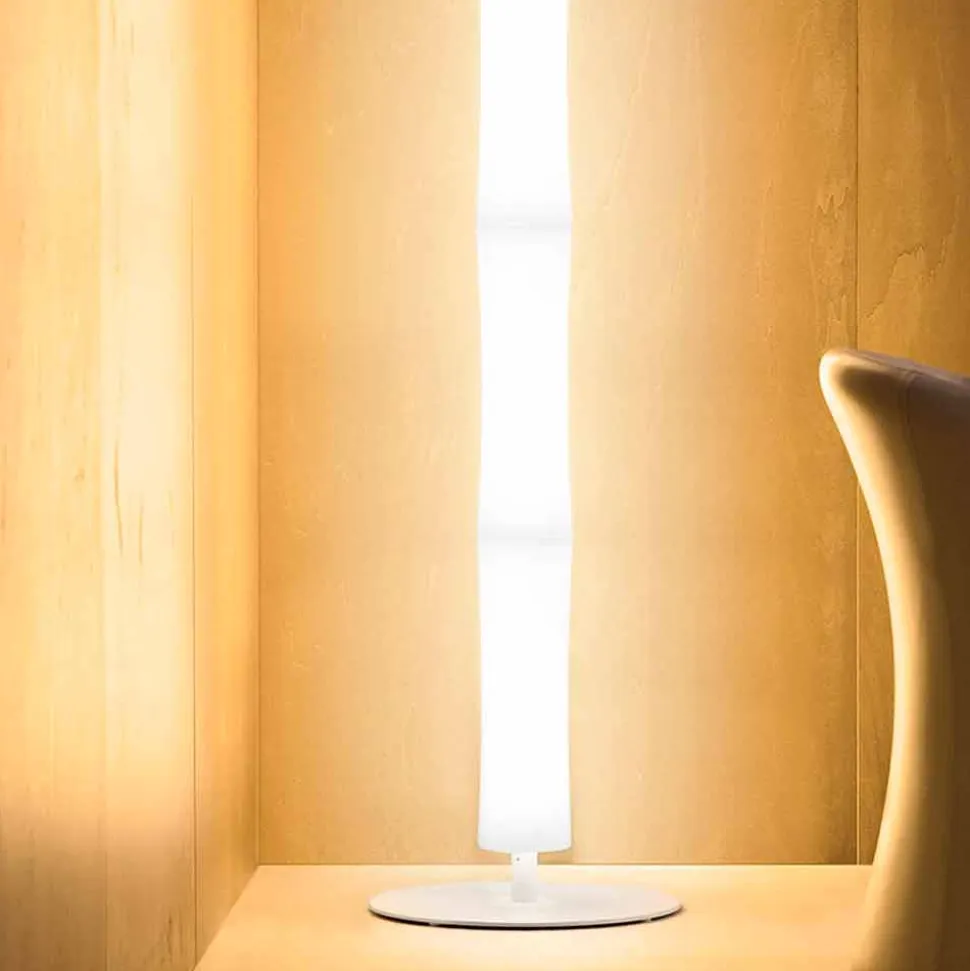 Lampada da Terra con Paralume in Polietilene Bianco Made in Italy - Asturia