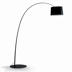 Lampada da Terra con Stelo in Carbonio Nero Made in Italy - Terni
