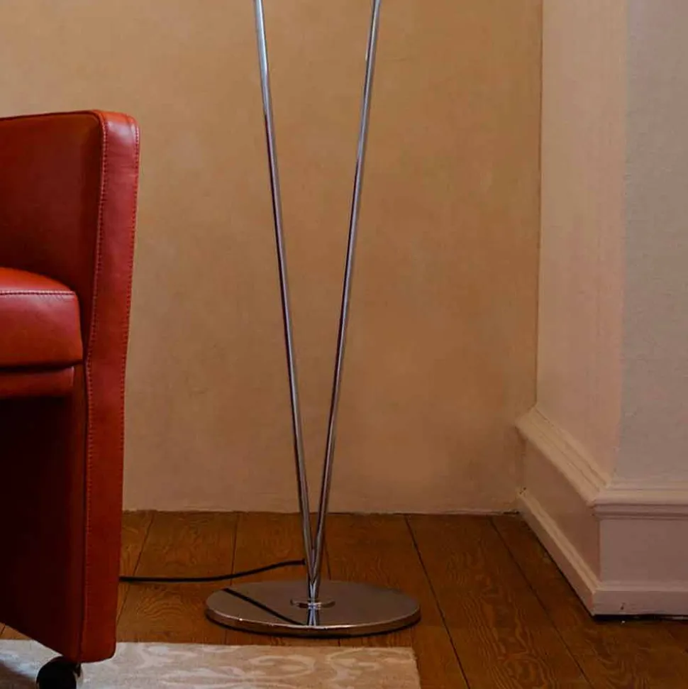 Lampada da Terra con Struttura in Metallo e LED Integrato Made in Italy - Rione