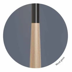 Lampada da Terra di Design in Metallo, Legno e Organza Made in Italy - Boom