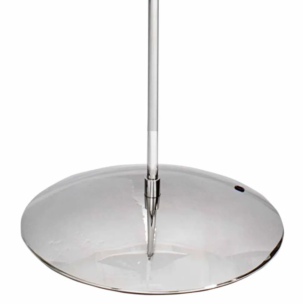 Lampada da terra in acciaio con paralume bianco Hmax 149,5cm Moon