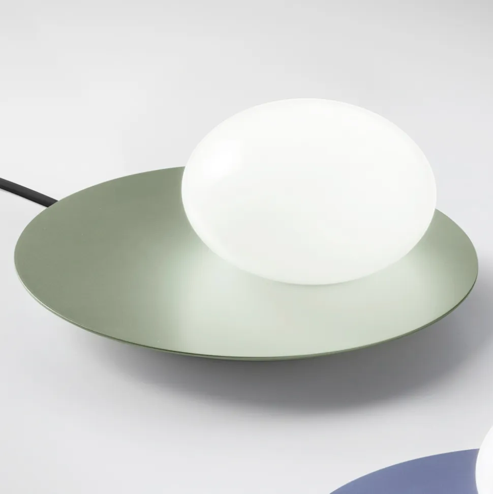 Lampada da Terra in Alluminio, Metallo e Luce in Vetro Bianco - Luma