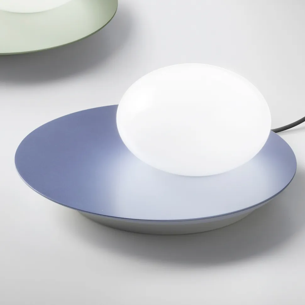 Lampada da Terra in Alluminio, Metallo e Luce in Vetro Bianco - Luma