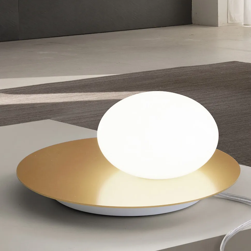 Lampada da Terra in Alluminio, Metallo e Luce in Vetro Bianco - Luma