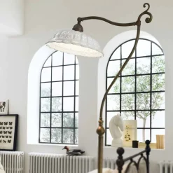 Lampada da terra in ceramica stile liberty Anita Il Fanale