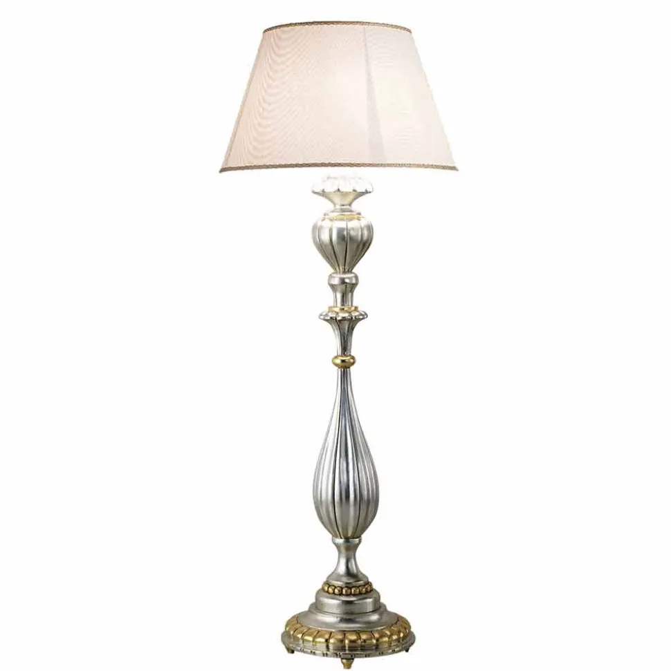 Lampada da terra in legno prodotta a mano in italia Rocco