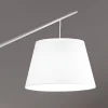 Lampada da Terra in Metallo con Paralume Rivestito in Tessuto - Rivella