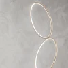 Lampada da Terra in Metallo Finitura Oro con LED Dimmerabile - Raissa