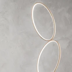 Lampada da Terra in Metallo Finitura Oro con LED Dimmerabile - Raissa