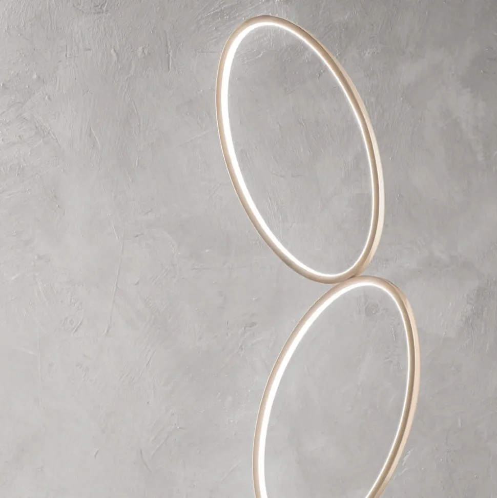 Lampada da Terra in Metallo Finitura Oro con LED Dimmerabile - Raissa