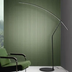 Lampada da Terra in Metallo Verniciato in Diversi Colori e LED Dimmerabile - Acero