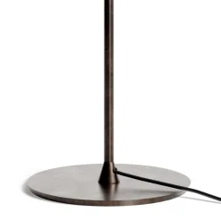 Lampada da Terra in Ottone Scuro e Vetro Stone Made in Italy - Bottega