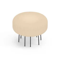 Lampada da Terra in Polietilene Alabastro per Esterni Made in Italy - Disco