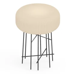 Lampada da Terra in Polietilene Alabastro per Esterni Made in Italy - Disco
