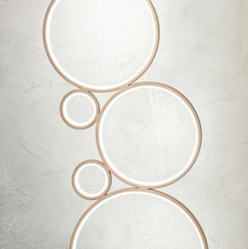 Lampada da Terra LED Moderna in Metallo Verniciato Oro o Argento - Punto