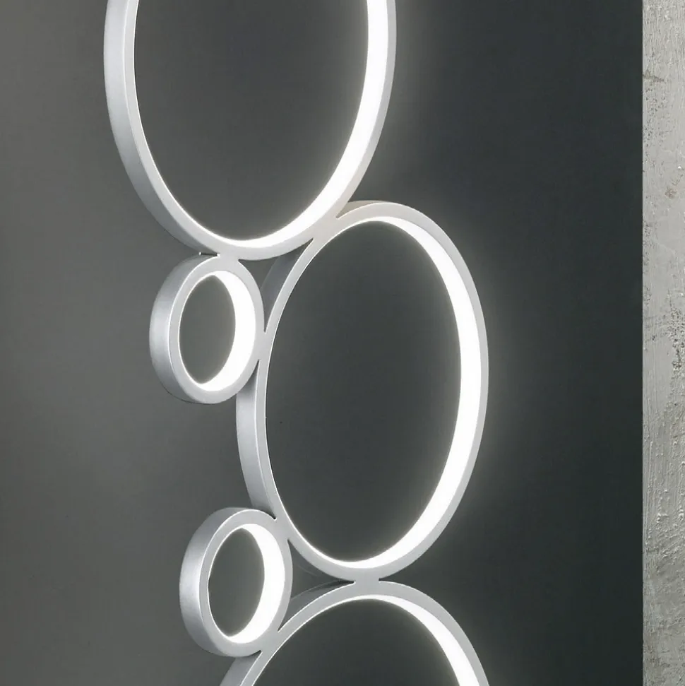 Lampada da Terra LED Moderna in Metallo Verniciato Oro o Argento - Punto