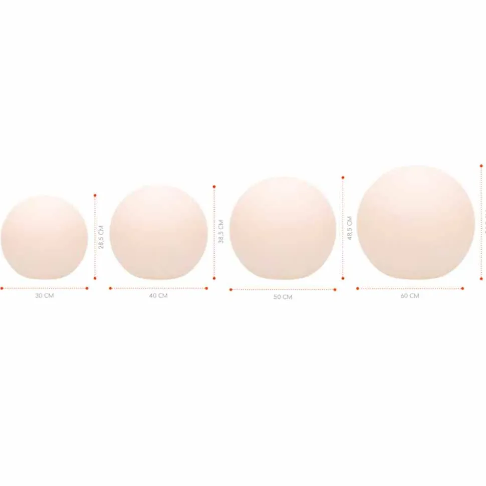 Lampada da Terra Led Multicolore in polietilene Bianca, Design Tondo - Globostar
