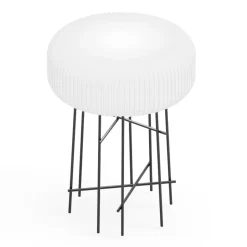 Lampada da Terra per Esterni in Polietilene Bianco Made in Italy - Disco