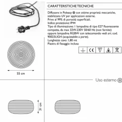 Lampada da Terra per Esterno Design in 3 Misure, 2 Pezzi - Pandora S by Myyour