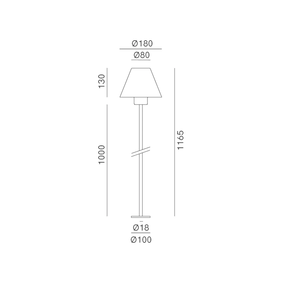 Lampada da Terra per Esterno in Ottone e Rame Made in Italy - Spada