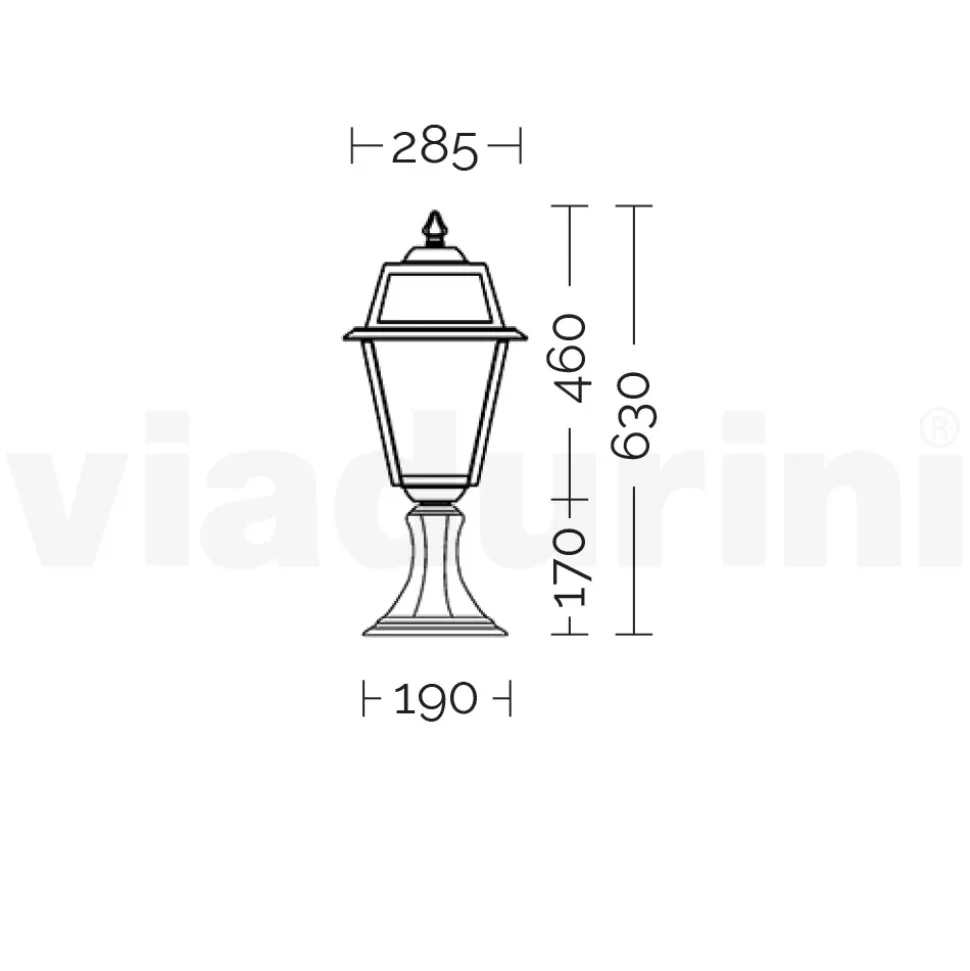 Lampada da Terra per Esterno Vintage in Alluminio Made in Italy - Doroty