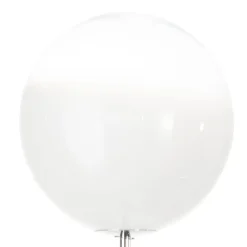 Lampada da Terra su Piantana in Vetro Incamiciato Bianco Made in Italy - Isotta