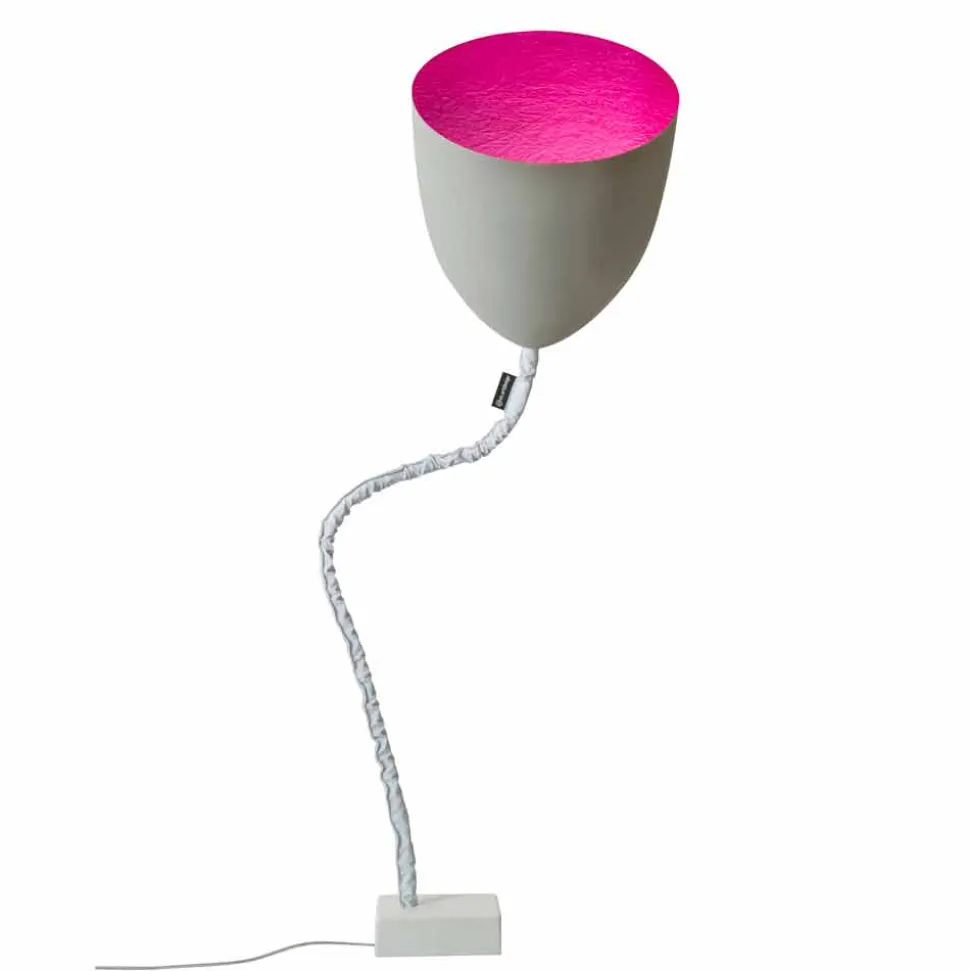 Lampada di design da terra In-es.artdesign Flower Cemento verniciata