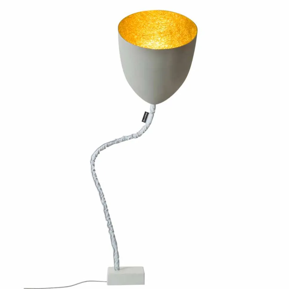 Lampada di design da terra In-es.artdesign Flower Cemento verniciata