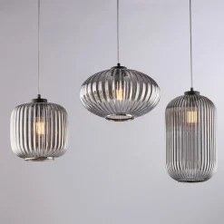 Lampada di Design in Metallo in Vetro 3 Luci Made in Italy - Tucana