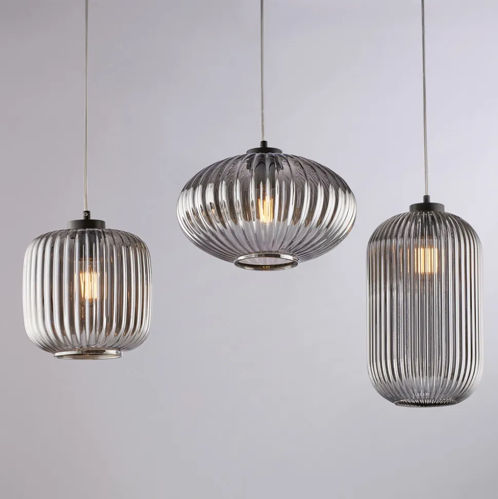 Lampada di Design in Metallo in Vetro 3 Luci Made in Italy - Tucana