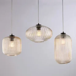 Lampada di Design in Metallo in Vetro 3 Luci Made in Italy - Tucana