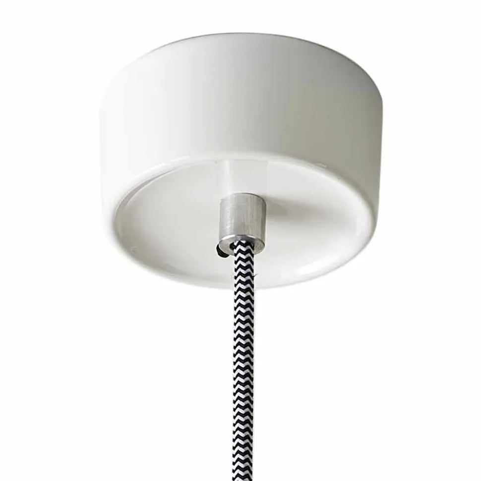Lampada di design sospesa in ceramica rossa fatta in Italia Asia
