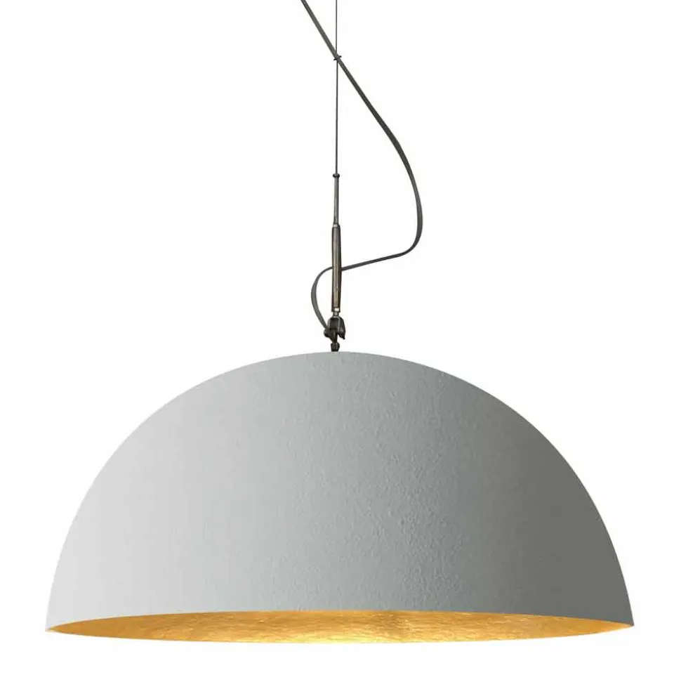 Lampada di design sospesa In-es.artdesign Mezza Luna Cemento vernice