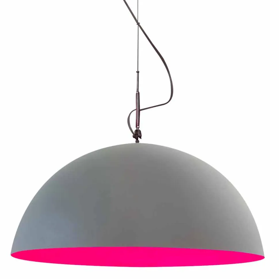 Lampada di design sospesa In-es.artdesign Mezza Luna Cemento vernice