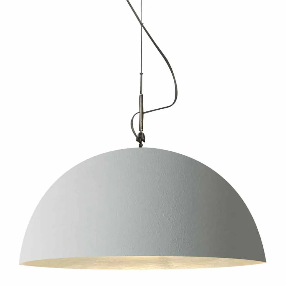 Lampada di design sospesa In-es.artdesign Mezza Luna Cemento vernice