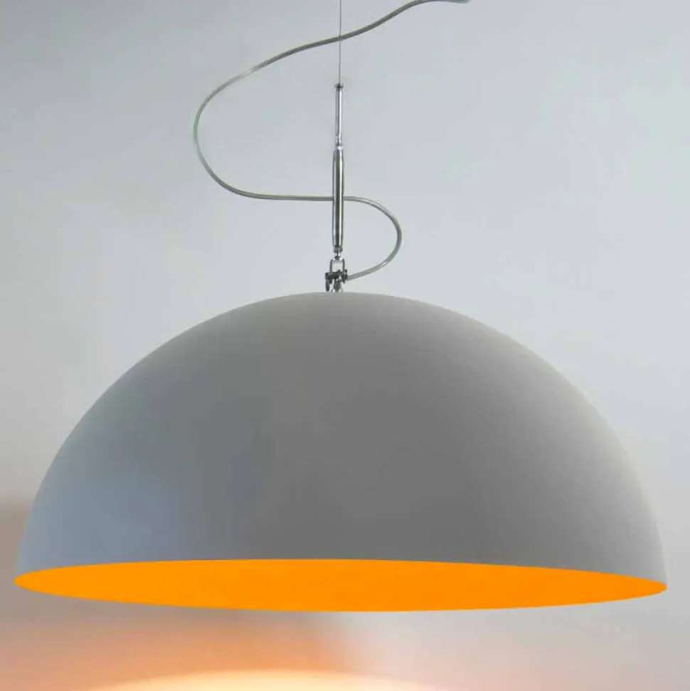 Lampada di design sospesa In-es.artdesign Mezza Luna Cemento vernice
