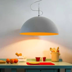 Lampada di design sospesa In-es.artdesign Mezza Luna Cemento vernice