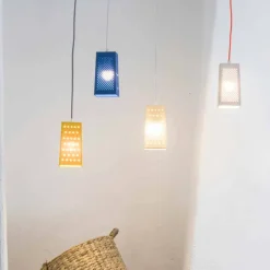 Lampada in laprene sospesa In-es.artdesign Cacio & Pepe 2 colorata