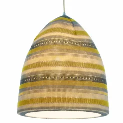 Lampada in nebulite e lana a sospensione In.es.artdesign Flower Stripe