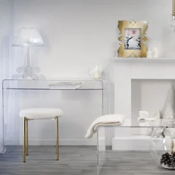 Lampada Led da Tavolo in Plexiglass Trasparente Made in Italy - Odette