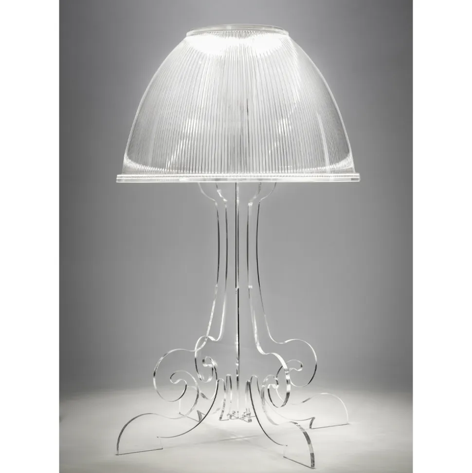 Lampada Led da Tavolo in Plexiglass Trasparente Made in Italy - Odette