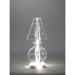Lampada Led da Terra Plexiglass Marcato a Laser Moderna 3 Misure -  Raissa