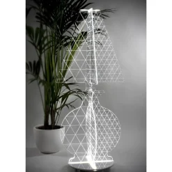 Lampada Led da Terra Plexiglass Marcato a Laser Moderna 3 Misure -  Raissa